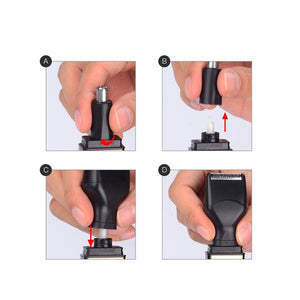 4 In 1 Electric Nose Trimmer - USB Rechargeable Shaver - ManKave Gifts & Accessories