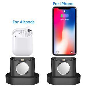 2 In 1 Charging Dock Station - For Iphones / Airpods / Apple Watch - Man-Kave