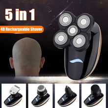 Load image into Gallery viewer, 5 In 1  Rechargeable Bald Head Electric Shaver Wet &amp; dry Use - ManKave Gifts &amp; Accessories
