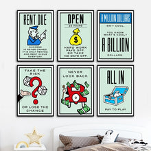 Load image into Gallery viewer, Monopoly Art Canvas - Inspirational Quotes - Man-Kave
