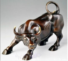 Load image into Gallery viewer, Big Wall Street Bronze Bull Statue - Forex Traders - Man-Kave
