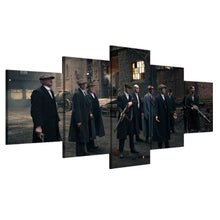 Load image into Gallery viewer, 5 Panel Peaky Blinders Canvas Wall Art - Man-Kave

