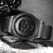 Load image into Gallery viewer, LIGE Mens Watch -  New Black Skull Watch - ManKave Gifts &amp; Accessories
