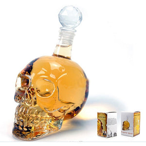 Creative Skull Glass Whisky Decanter - ManKave Gifts & Accessories