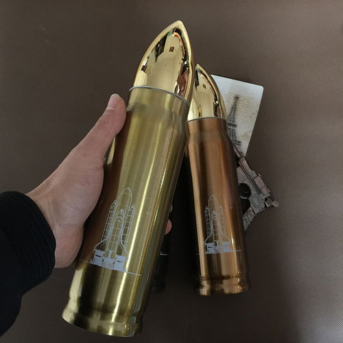 350-500ML Bullet / Shell Thermos Flask - Man-Kave