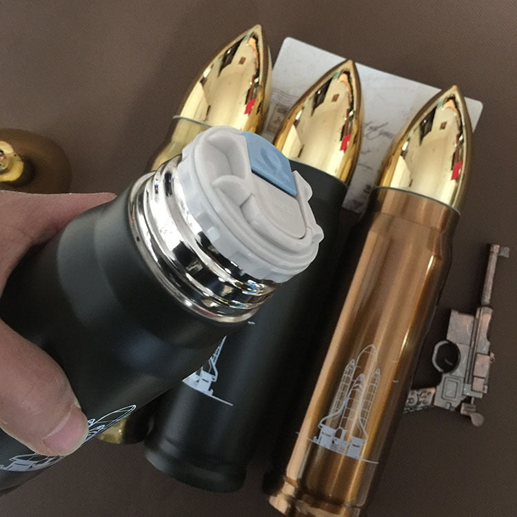 350-500ML Bullet / Shell Thermos Flask | Man-Kave