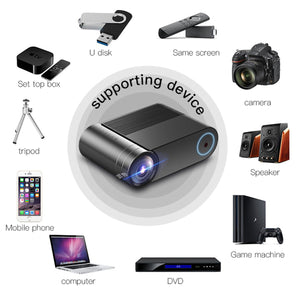 4K LED Projector Portable 1080P Full HD - Outdoor Home Cinema - ManKave Gifts & Accessories