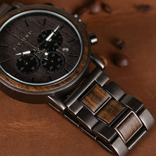 Load image into Gallery viewer, Mens Wood Luxury Watch -  Stylish in Wooden Gift Box - ManKave Gifts &amp; Accessories

