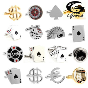 Men's Cuff Links - Poker & Casino theme. - ManKave Gifts & Accessories