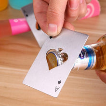 Load image into Gallery viewer, Black Poker Card Beer Bottle Opener - ManKave Gifts &amp; Accessories
