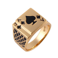 Load image into Gallery viewer, Poker Ring / Ace of Spades Ring -  Men&#39;s fashion - ManKave Gifts &amp; Accessories
