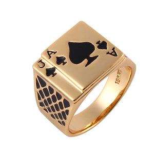 Poker Ring / Ace of Spades Ring -  Men's fashion - ManKave Gifts & Accessories