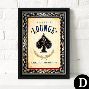 Creative canvas decorative art prints - Poker wall poster - ManKave Gifts & Accessories