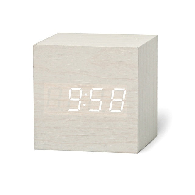 Digital Wooden LED Alarm Clock - ManKave Gifts & Accessories