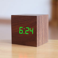 Load image into Gallery viewer, Digital Wooden LED Alarm Clock - ManKave Gifts &amp; Accessories
