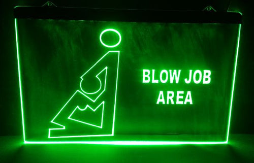 Blow Job Area LED sign - ManKave Gifts & Accessories