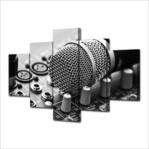 Music / Microphone Painting Canvas Set - ManKave Gifts & Accessories