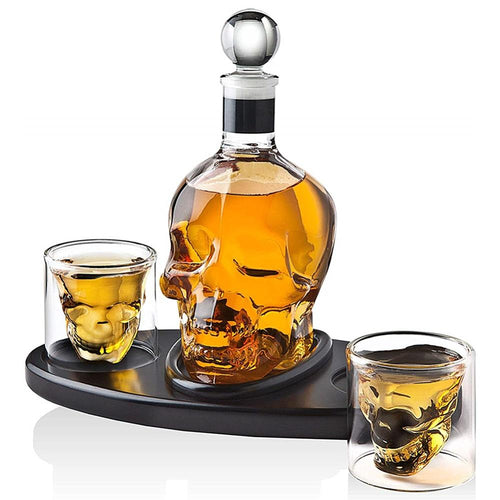 Creative Skull Glass Whisky Decanter - ManKave Gifts & Accessories