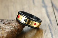 Load image into Gallery viewer, Lucky Playing Card Poker Game RING -  Mens Accessories - ManKave Gifts &amp; Accessories

