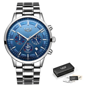 2020 Mens Watch - LIGE Fashion Sport Quartz Watches - ManKave Gifts & Accessories