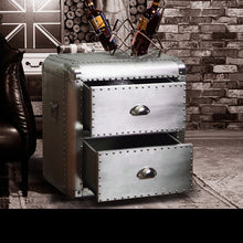 Load image into Gallery viewer, Aluminium Metal Rivets High End Furniture Bedside Cabinet - ManKave Gifts &amp; Accessories
