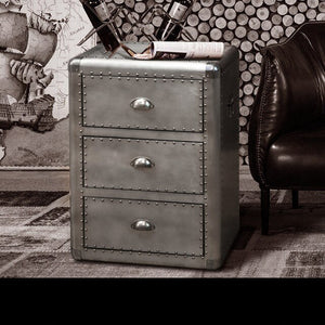 Aluminium Metal Rivets High End Furniture Bedside Cabinet - ManKave Gifts & Accessories