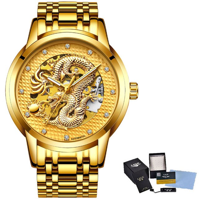 Dragon Skeleton Automatic Mechanical Watch For Men - 3 Colours - ManKave Gifts & Accessories