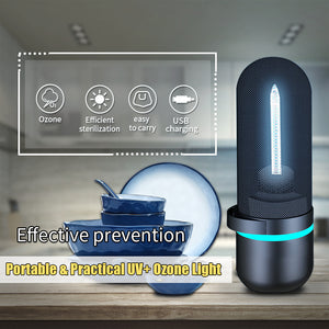 UV+ Ozone Sterilizing Light f or Home Living Room, Dining Room, Bedroom, USB Charging Port, Rechargeable - ManKave Gifts & Accessories