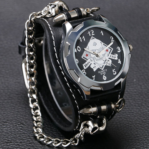Punk Skull Bracelet Quartz Watch - Man-Kave