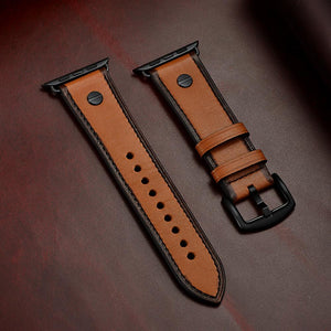 Genuine leather strap for apple watch - Man-Kave
