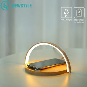 Modern Qi Fast Wireless Charger Table Lamp for Mobile Phones - Man-Kave