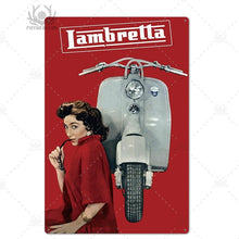 Load image into Gallery viewer, Lambretta Scooter Vintage Tin Signs - Man-Kave

