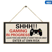 Load image into Gallery viewer, Gaming Sign - Don&#39;t Disturb Door Hanger Sign - Man-Kave
