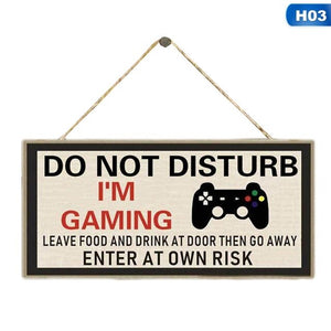 Gaming Sign - Don't Disturb Door Hanger Sign - Man-Kave