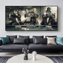 Load image into Gallery viewer, Large Canvas Poster - Animal Poker - Man-Kave
