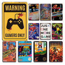 Load image into Gallery viewer, Game Room Decor - Metal Plaques -Super Mario &amp; Gaming Signs - Man-Kave
