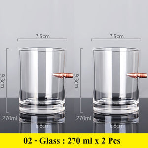 Bullet Shot Drinks Glasses - Glasses with a difference - Great Gift Idea - Man-Kave
