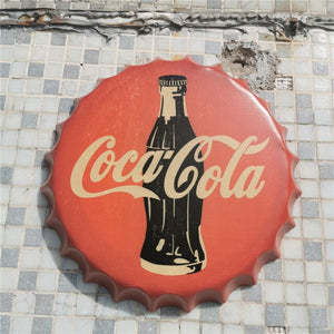 Beer Bottle / Coke Bottle Cap's 35cm - Vintage Wall Hanging Decoration - Man-Kave