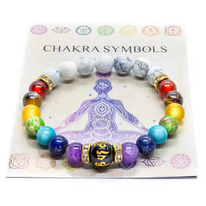 7 Chakra Bracelet with Meaning Card - Mens Health - Man-Kave