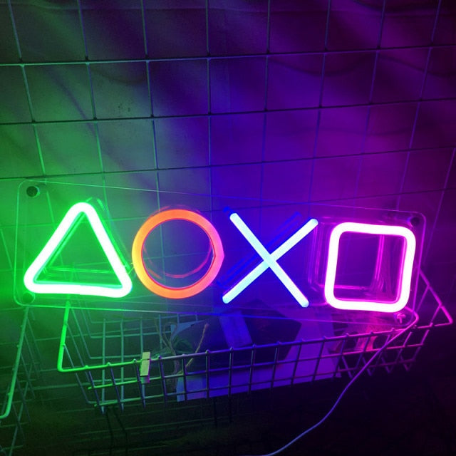PS4 Game Icon Neon Sign Light LED Lamp - Man-Kave