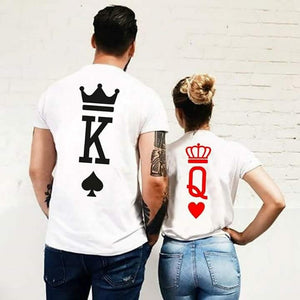 King & Queen Heart Streetwear T-shirts - ManKave Gifts & Accessories