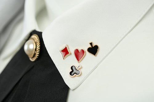 Playing Card suite pin badges - ManKave Gifts & Accessories