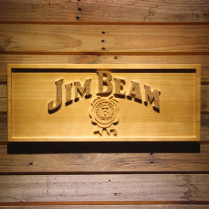 JIM BEAM 3D Wooden Sign - Man-Kave