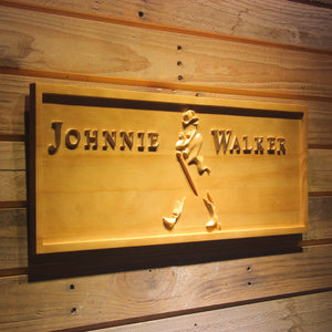 Johnnie Walker Whiskey 3D Wooden Sign - Man-Kave