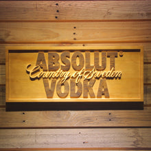 Load image into Gallery viewer, Absolut Vodka 3D Wooden Sign - Man-Kave
