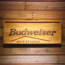 Load image into Gallery viewer, Budweiser King of Beer 3D Wooden Sign - Man-Kave
